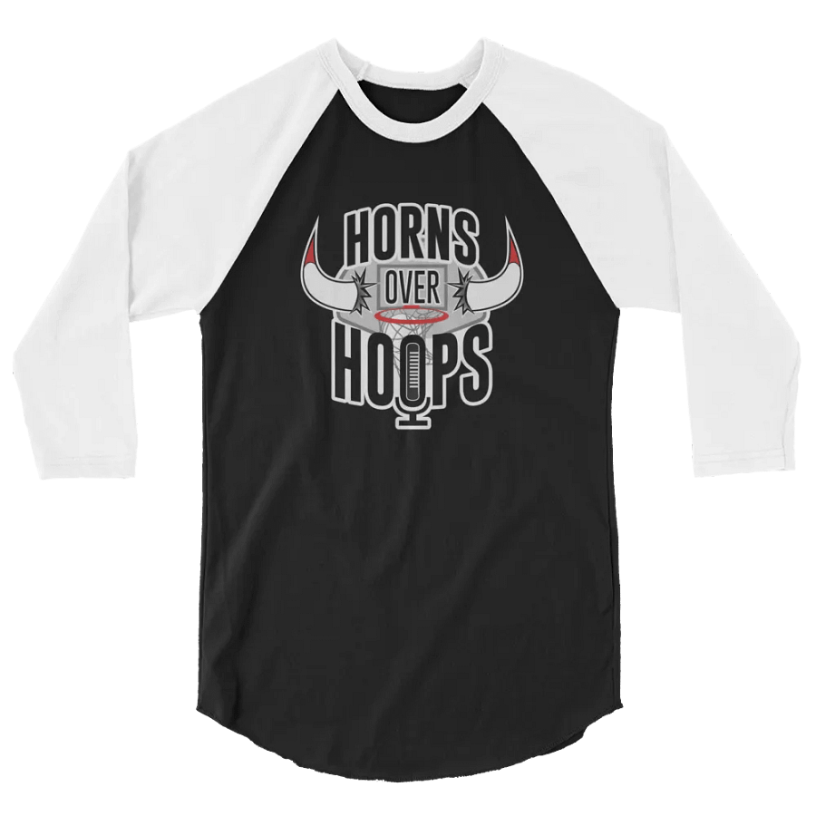 Horns Over Hoops Basketball Raglan Tee product image (2)