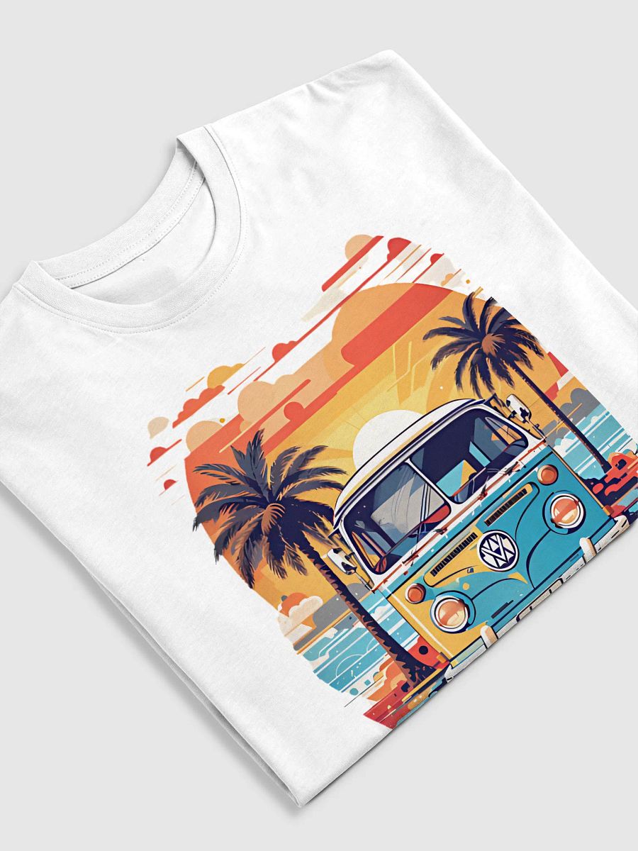 Retro Summer Vibes: Premium Beach T-Shirt with Classic Car Graphic product image (5)