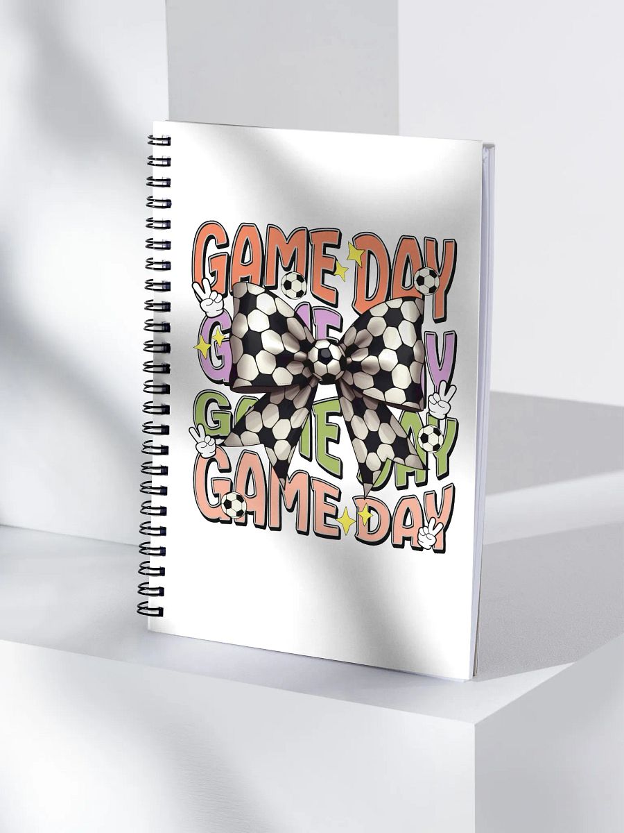 Game Day Bow Soccer Spiral Notebook product image (1)