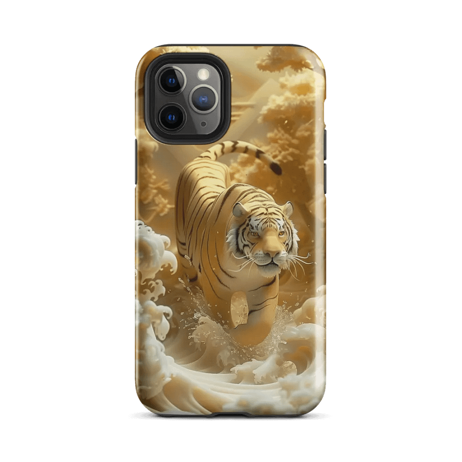 Yellow Tiger Jade Carving Effect - Tough Phone Case product image (2)