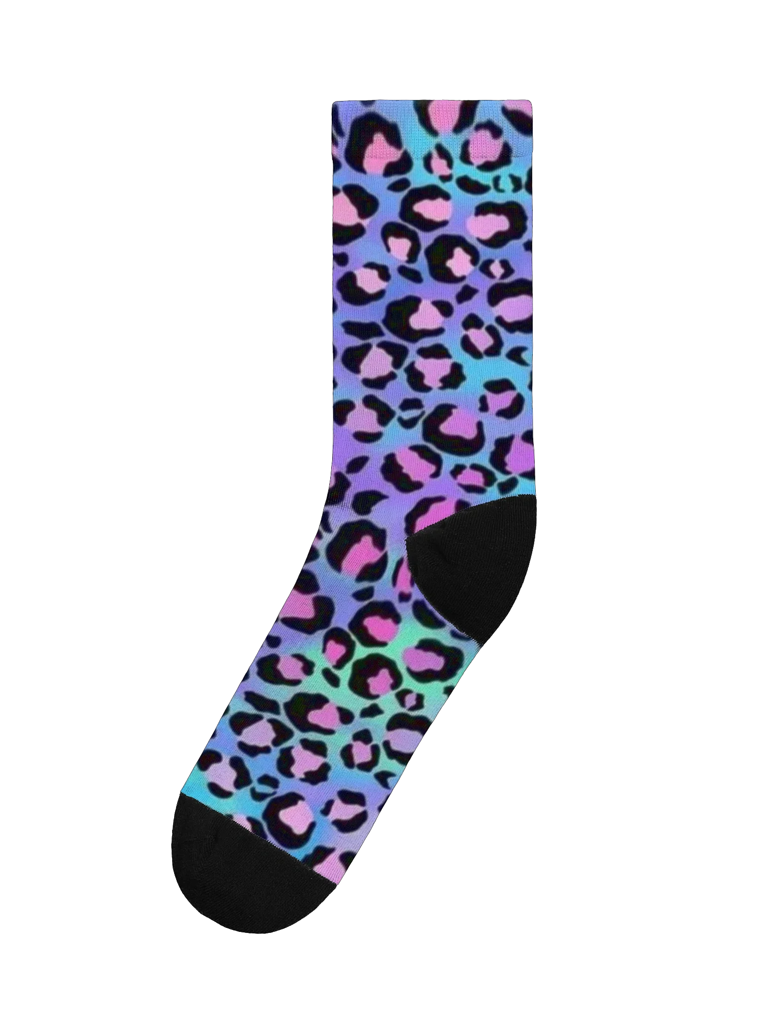 Leopard Neon Crew Socks product image (1)