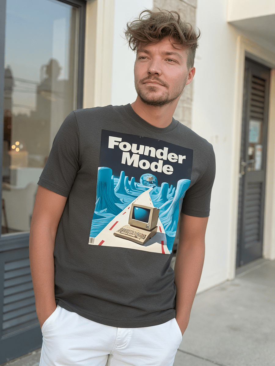 founder mode (front) retro t-shirt (100% cotton) product image (1)
