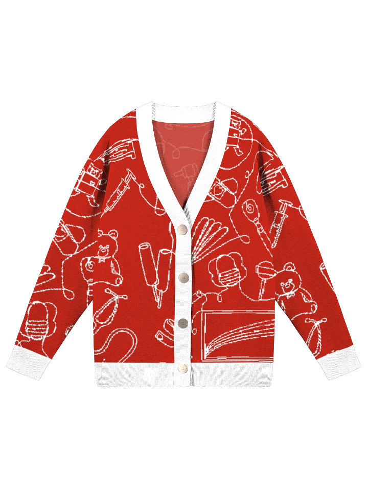 service lines (pediatrics - holiday red cardigan) product image (1)