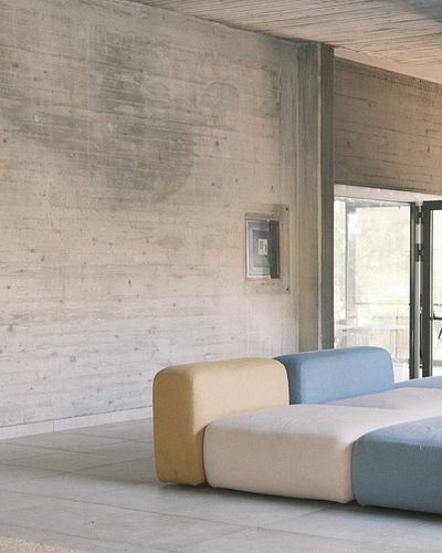 Interior by @bluesun_hotels 
.
.
#softminimalism #portra400 #miesvanderrohe #35mm #architecturephotographer #fujifilm #brutal...