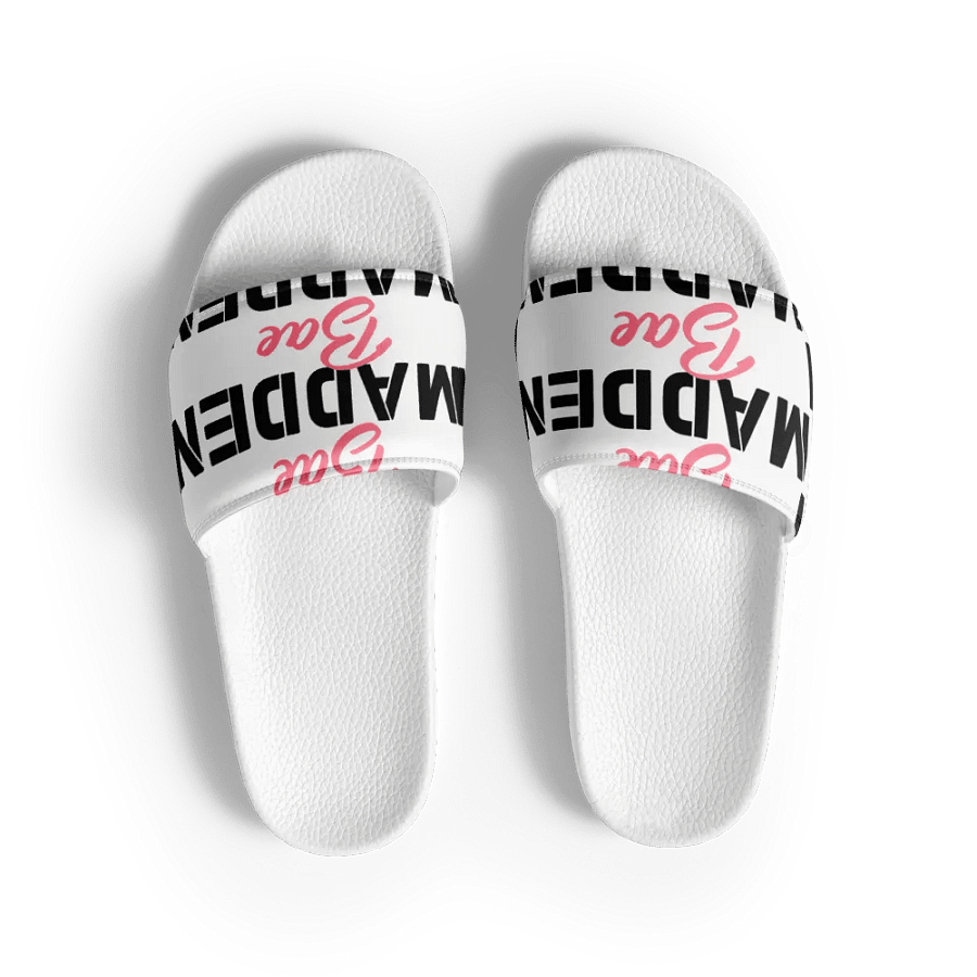 MaddenBae Mens Signature Slides White product image (3)