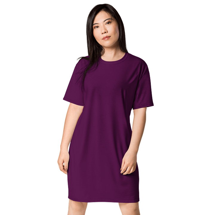Oversized T-Shirt Dress - Luxurious Tyrian Purple, Sizes 2XS-6XL product image (1)