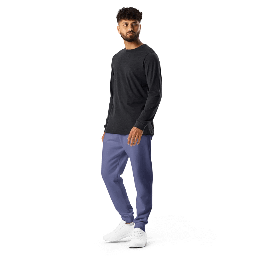 Plain Dark Purple Soft Summer Recycled Polyester Premium Men's Joggers by Treasure Pie product image (12)