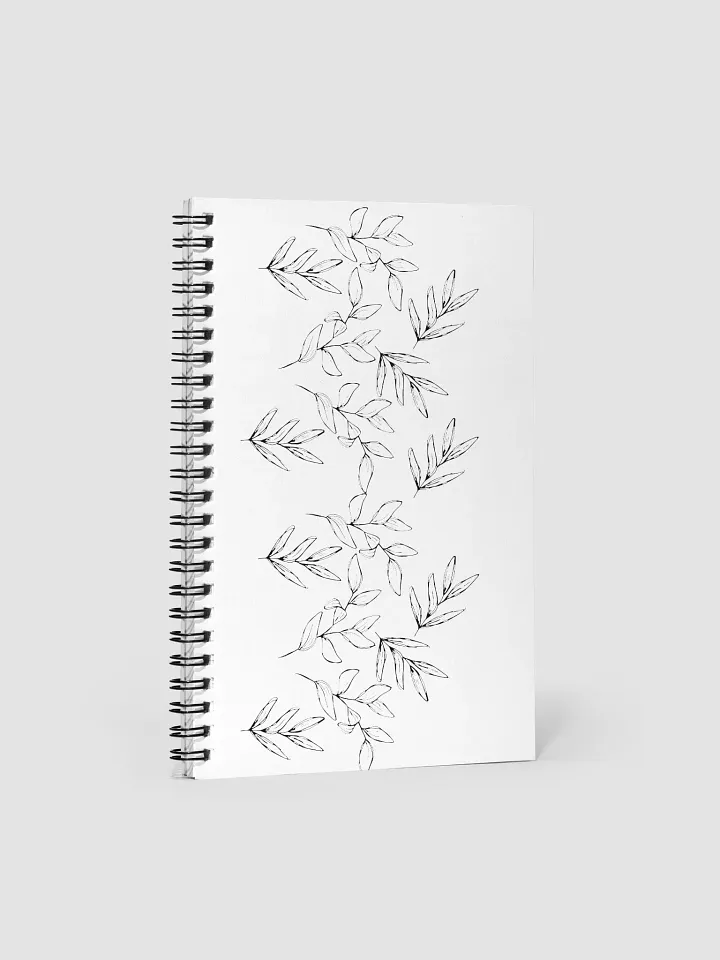 floral Design in Black and White Spiral Notebook product image (1)