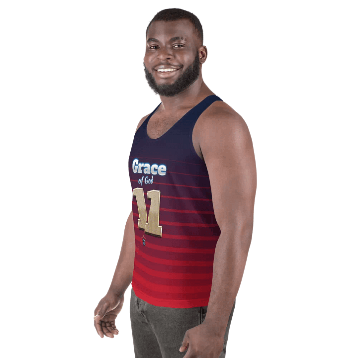 Purple and Burgundy Grace of God Men's Tank-top product image (2)