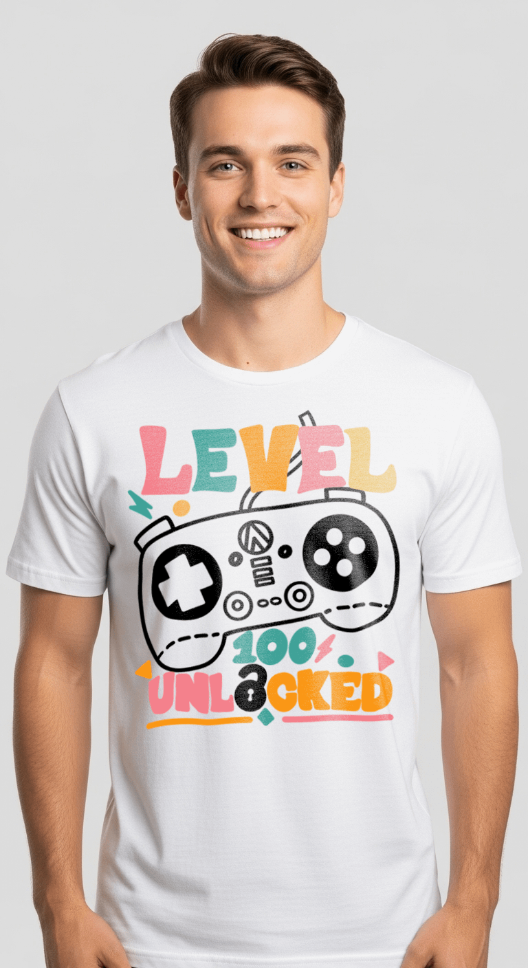 Level 100 Unlocked Gamer T-Shirt product image (1)