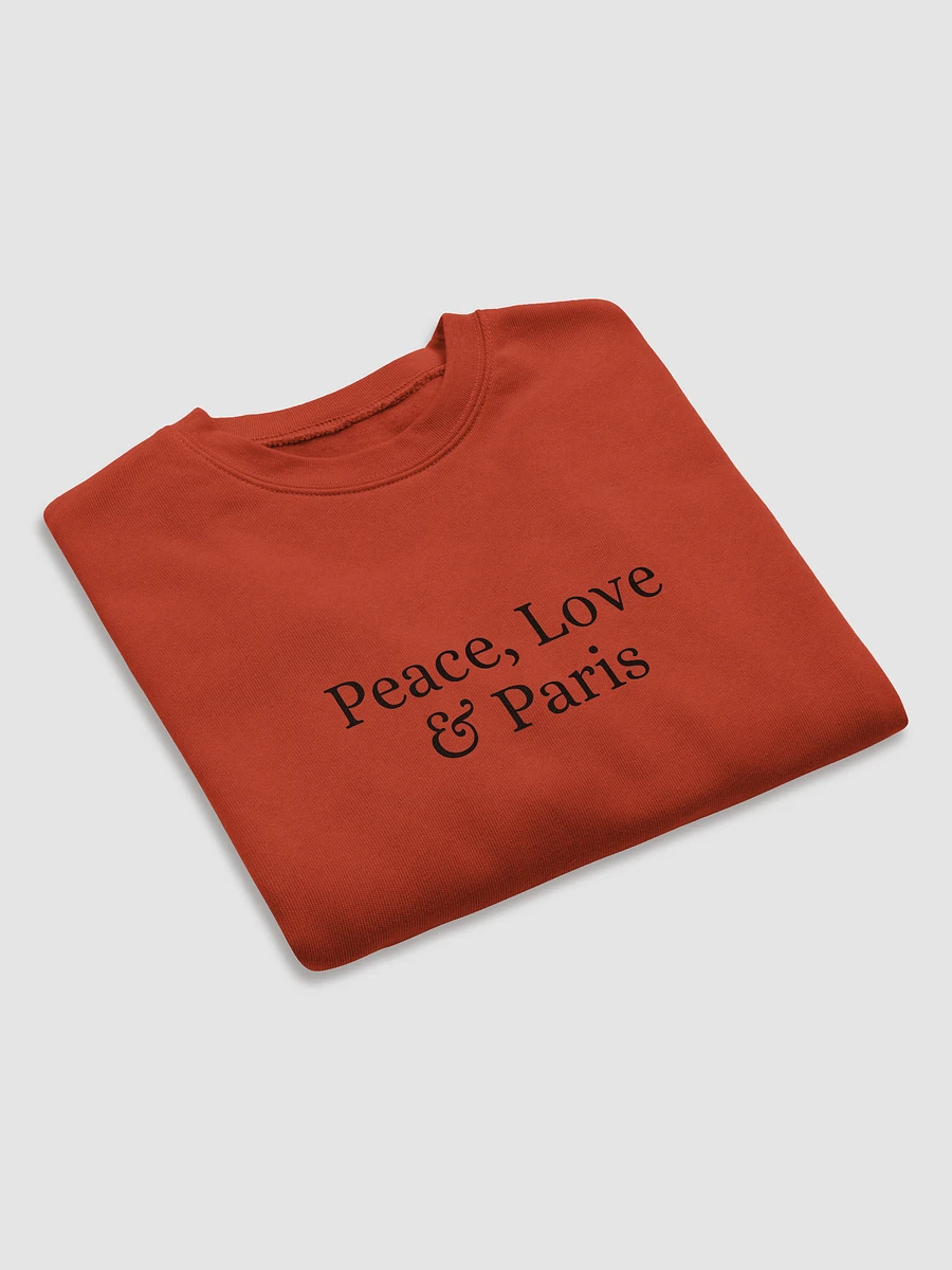 Peace, Love and Paris Crop Sweatshirt | Black Ink product image (19)