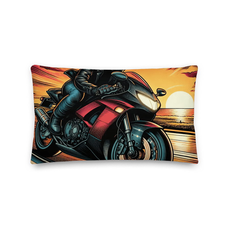 Sunset Rider Premium Pillow | | Road never end product image (3)