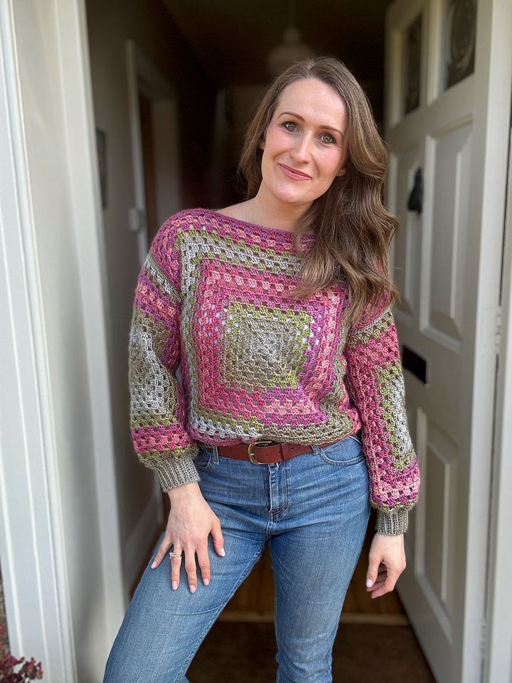 Crochet Granny Square Sweater Pattern Pdf Size Xs-5X (30-62" Chest) / Easy Crochet Pullover Pattern product image (1)