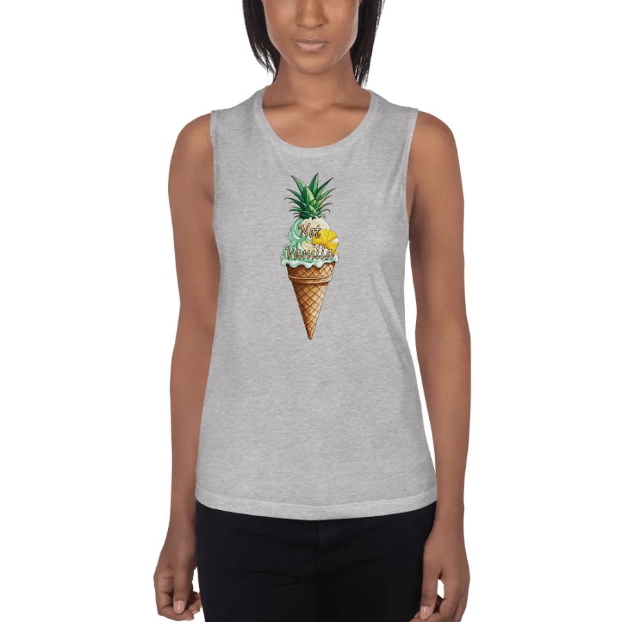 Not Vanilla Ice-cream cone flowy tank shirt product image (13)