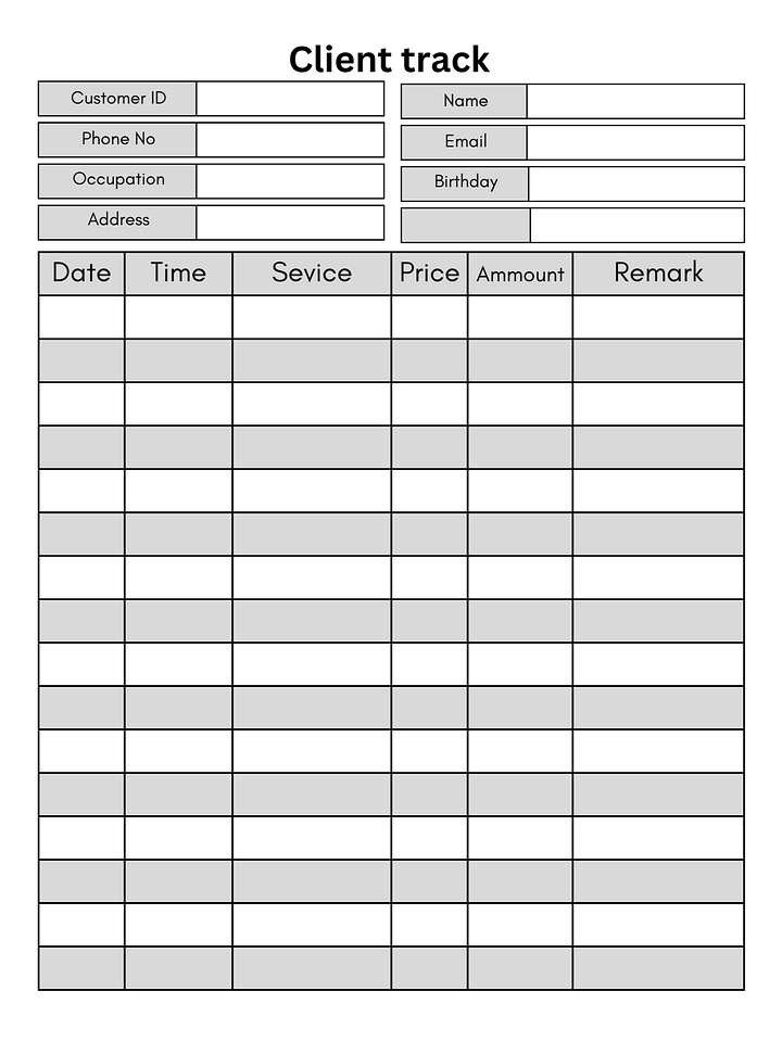 Client Tracking Logbook Client Records & Progress Tracker Client Interaction and Progress Journal product image (1)