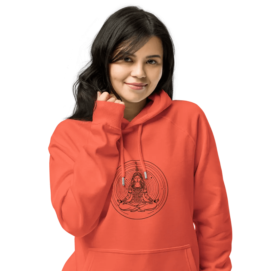 [Meditation 2 - Black] - Unisex Eco Raglan Hoodie product image (13)