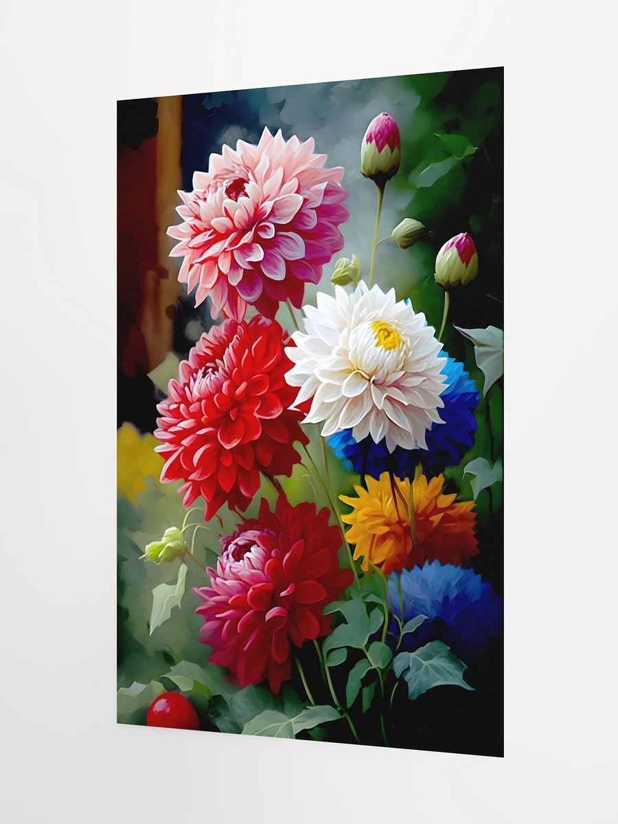 Enchanting Dahlia Array - Elegant Floral Artistry Matte Poster product image (5)