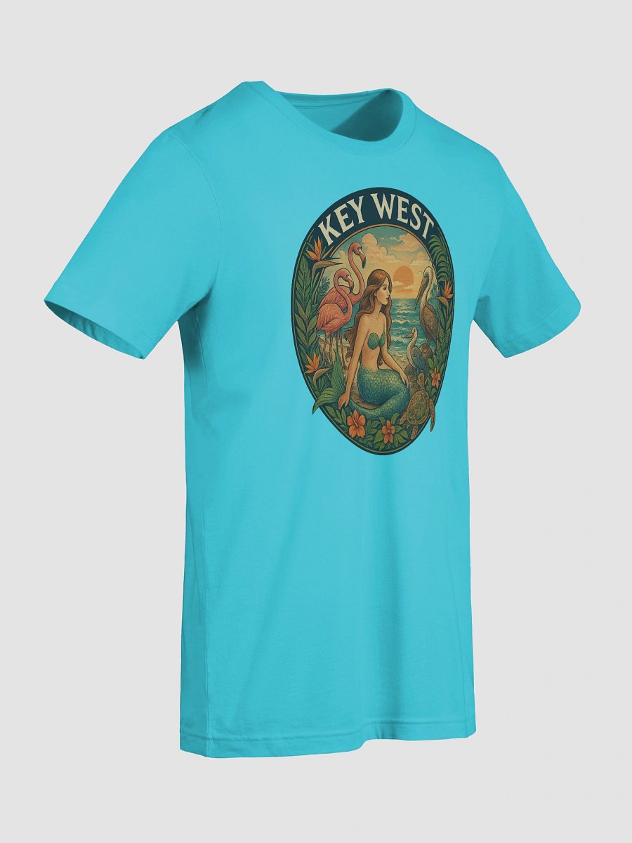 Key West Tropical T-Shirt Ultra Soft Tee with Mermaid, Birds, and Turtle product image (57)