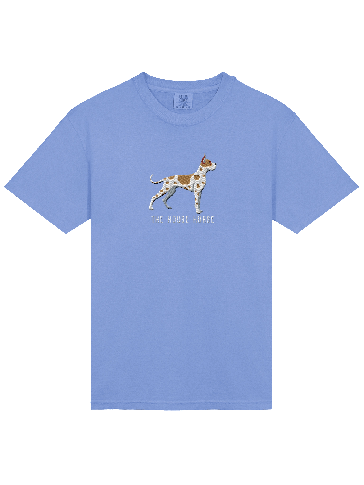 The House Horse T-Shirt(Embroidered) of a Great Dane(Fawn Harlequin, Cropped Ears) product image (33)