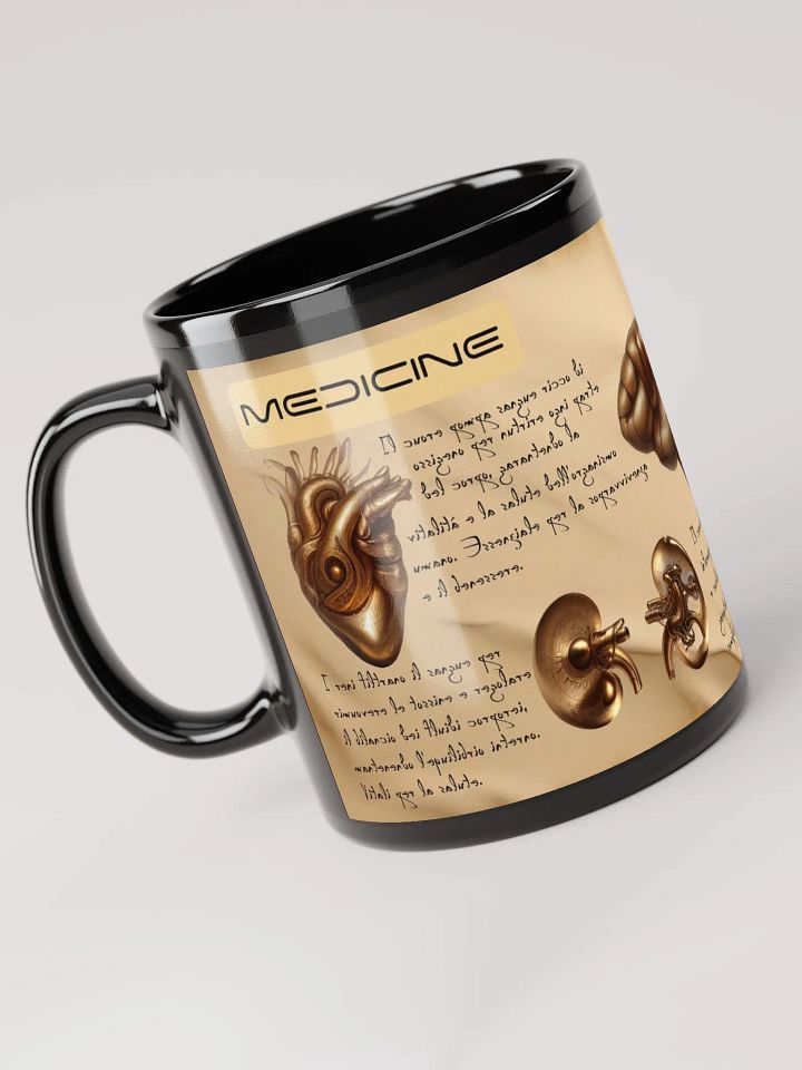 Medicine Black Ceramic Mug 15oz - Science Lover Gift - Doctor Gift - Medical gift - healthcare- general medicine- doctor lifestyle product image (1)