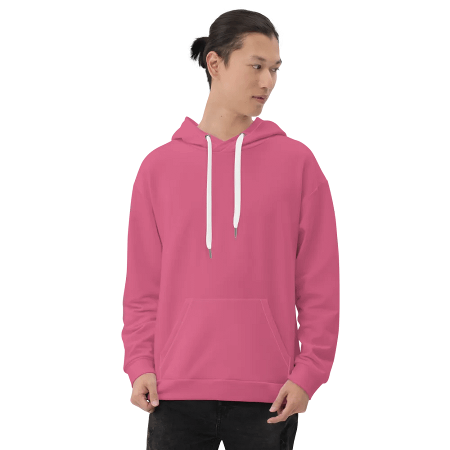 Plain Rosy Blush Pink Soft Summer Unisex Recycled Polyester Heavyweight Premium Hoodie by Treasure Pie product image (9)
