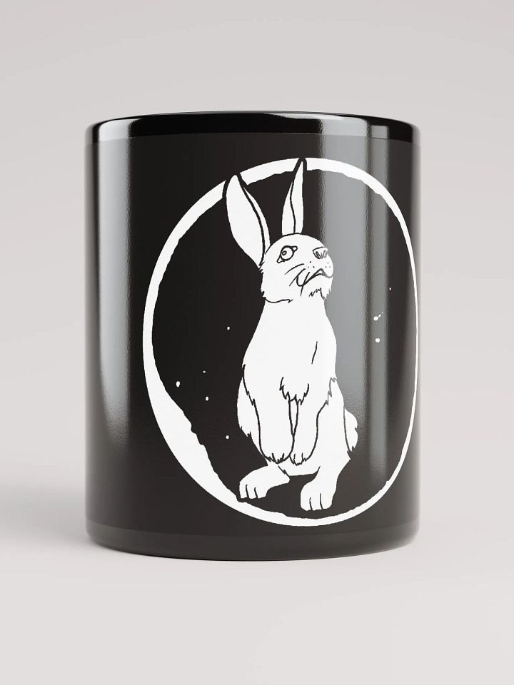 Black Glossy Mug - HARE 0001 - WHITE product image (1)