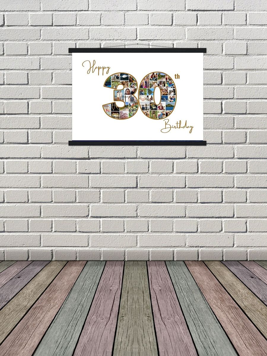 Happy 30th Birthday Photo Collage Canva Template product image (6)