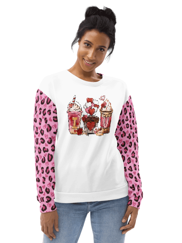 Sweatshirt with Leopard Print and graphic design product image (2)