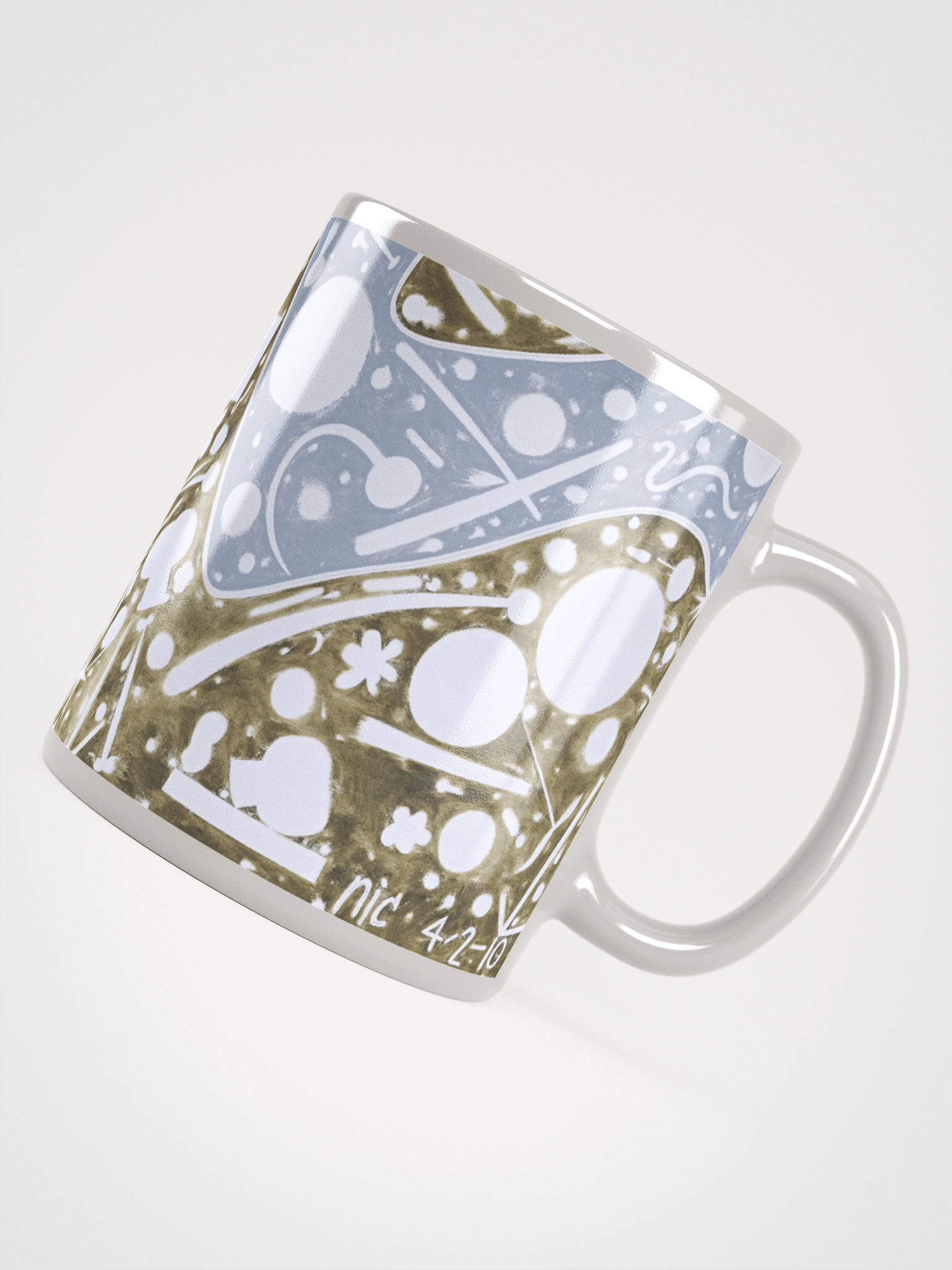 Cartoon Clock White Glossy Mug product image (14)