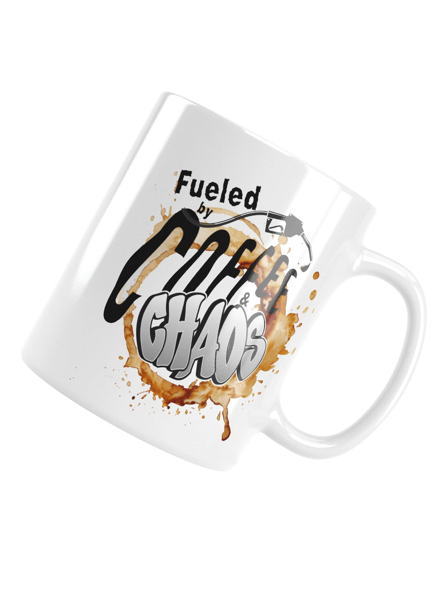 “Fueled by Coffee & Chaos” Graffiti Mug product image (5)