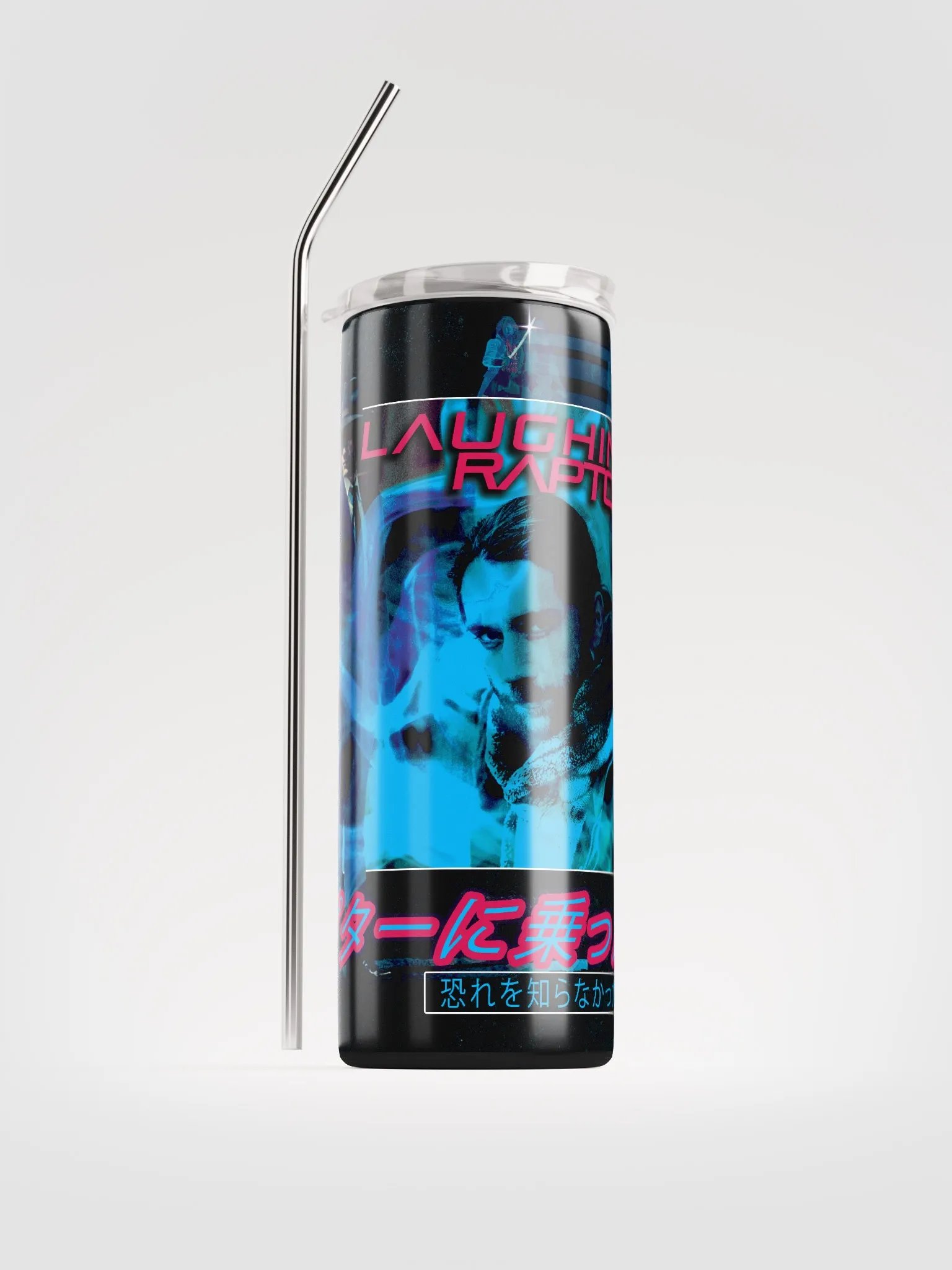 Neon Noir: Laughing Raptor Tumbler product image (1)