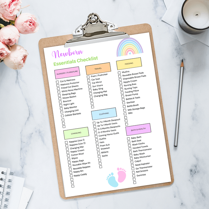 Printable Newborn Baby Essentials Checklist product image (2)