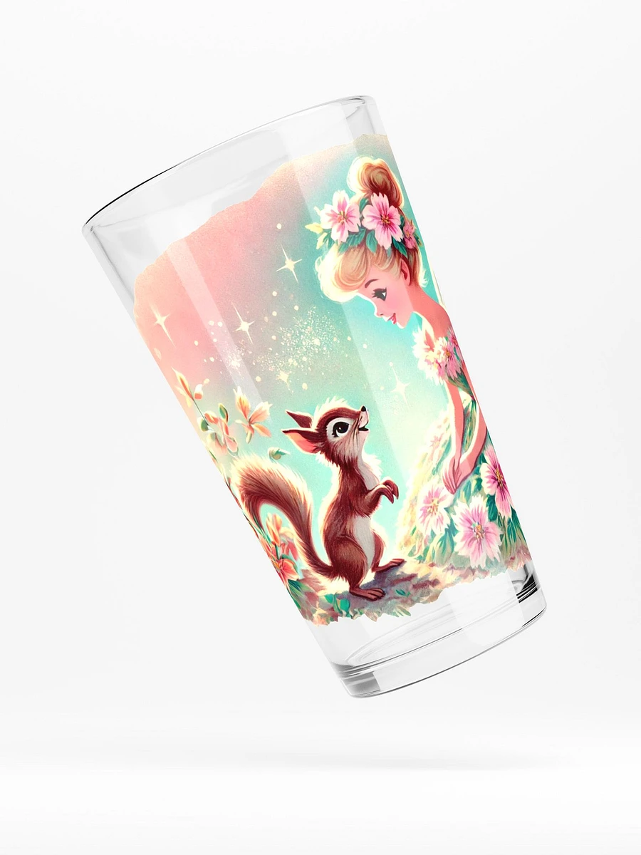 Flower Flower Fairy and Squirrel 16 oz Glass - Fairytale Glassware product image (4)