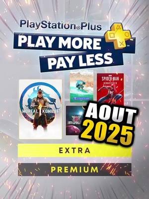 Les Jeux du PlayStation Plus EXTRA et Premium pour le mois août 2025 ! Les nouveaux Jeux de Catalogue  #psplus #PlayStation #playstationfr #ps5 #playstationplus 