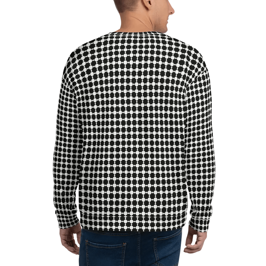 Abstract Black and White Chain Unisex Sweatshirt product image (5)