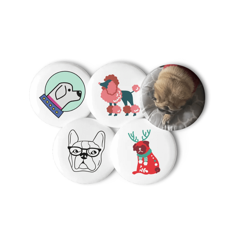 Set of Pin Buttons (Pet Puppy) product image (11)