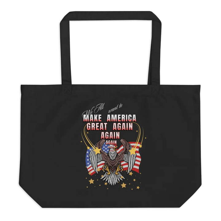 Patriotic American Eagle Tote Bag for ladies who MAGA again product image (1)