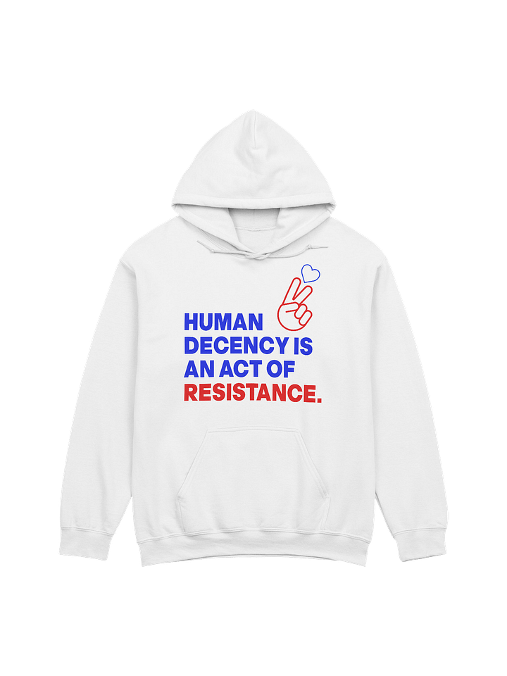 HUMAN DECENCY IS AN ACT OF RESISTANCE - HOODIE product image (1)