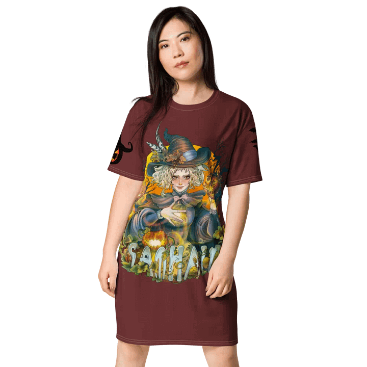 Whimsical Witch All-Over T-Shirt Dress product image (1)
