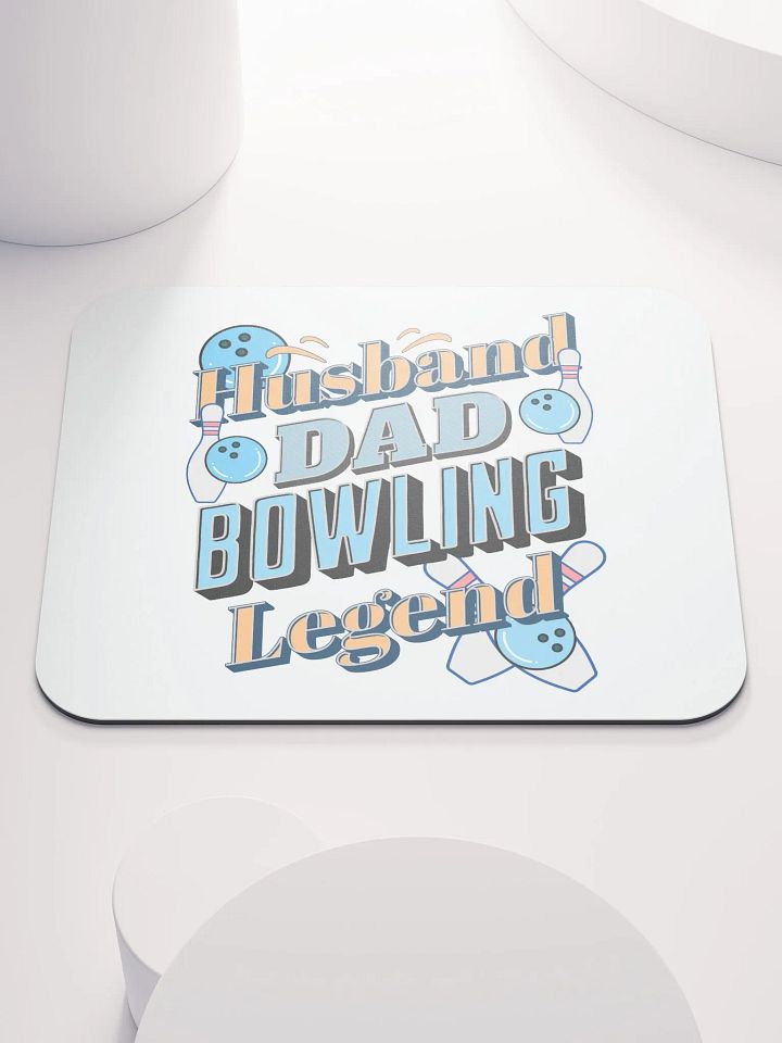 Husband Dad Bowling Legend Mouse Pad product image (1)