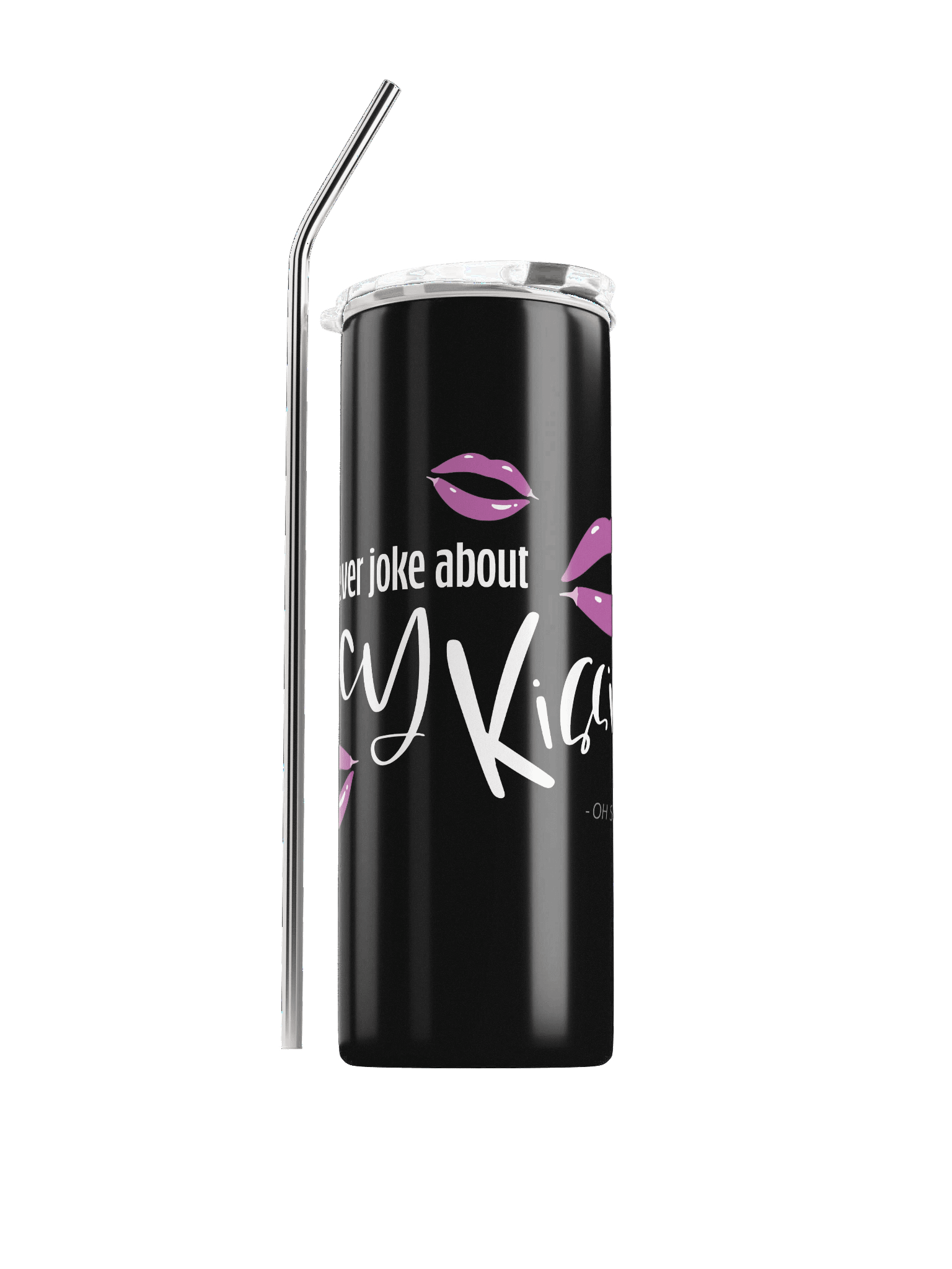 Spicy Kissing Stainless Steel Tumbler (Black) product image (1)