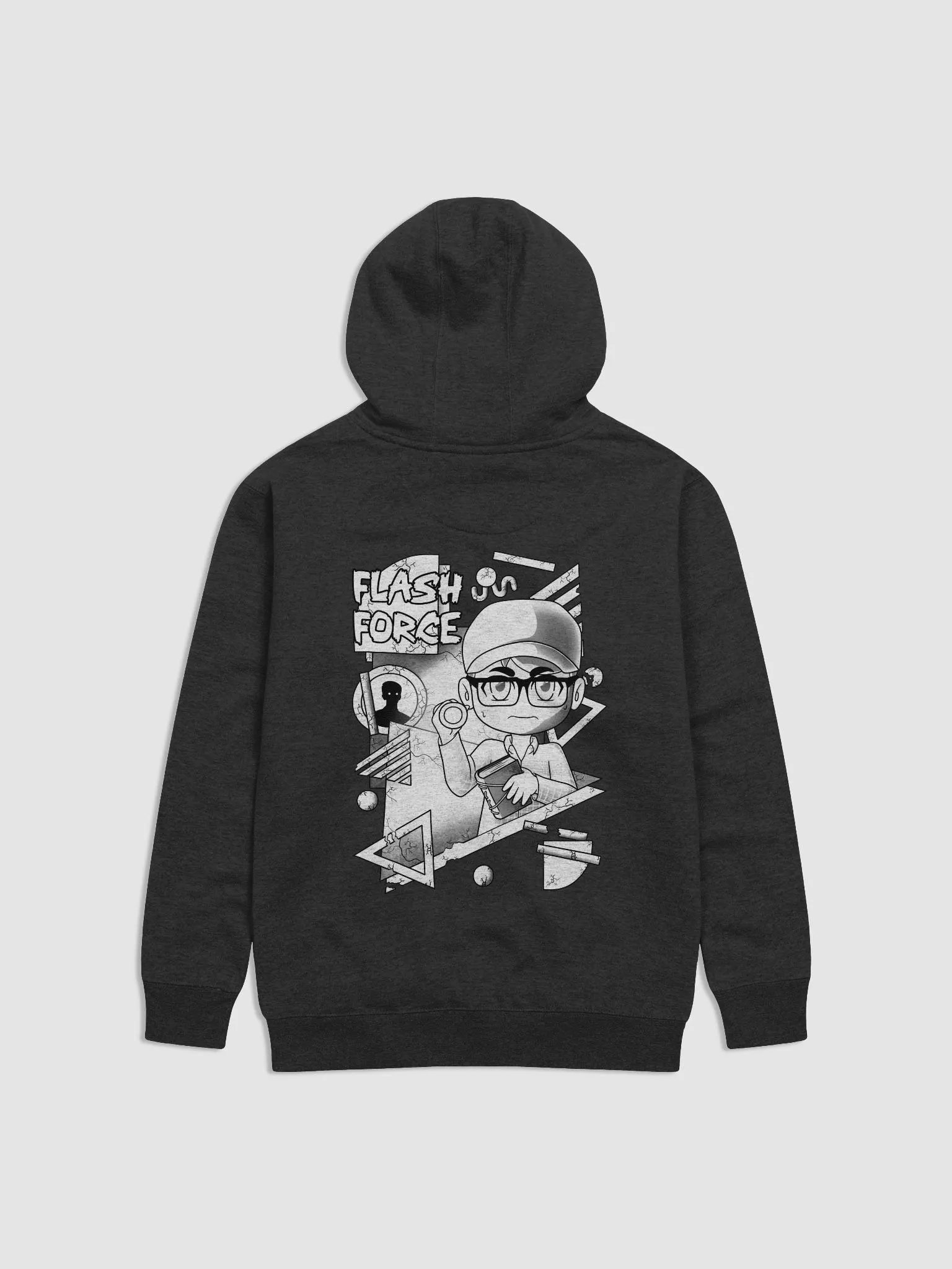 FlashForce Retro Hoodie (B&W) product image (1)