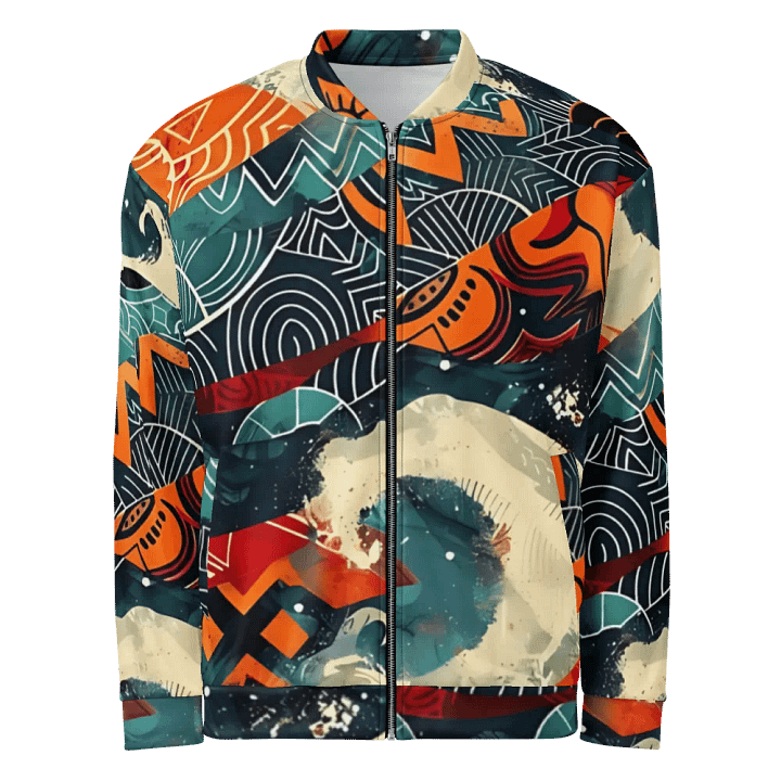 Vibrant Swirls All-Over Bomber Jacket product image (1)