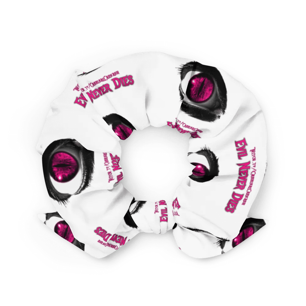 Pink Evil Never Dies Logo Scrunchie product image (3)