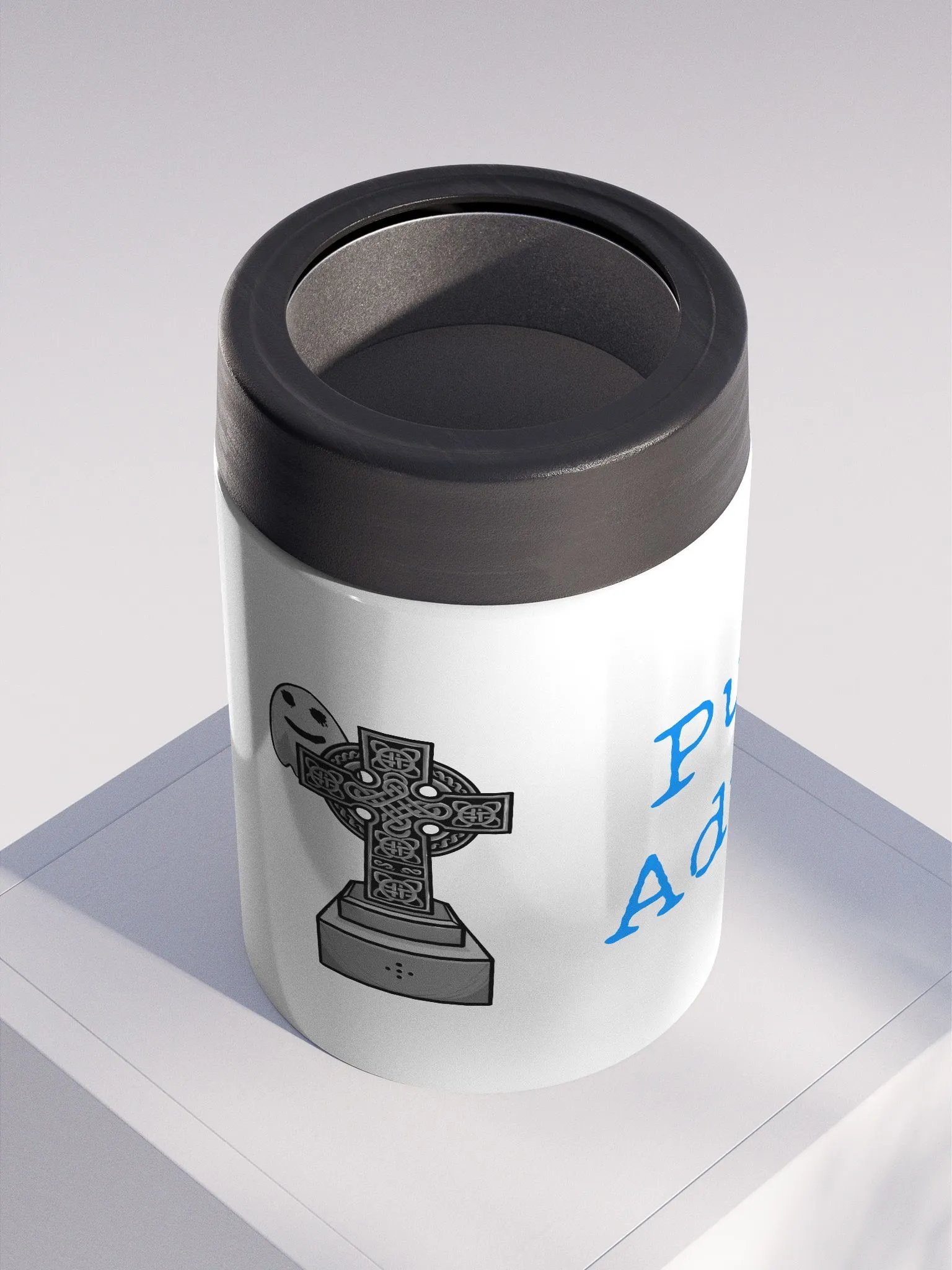 ghost behind cross Stainless Steel Koozie product image (2)