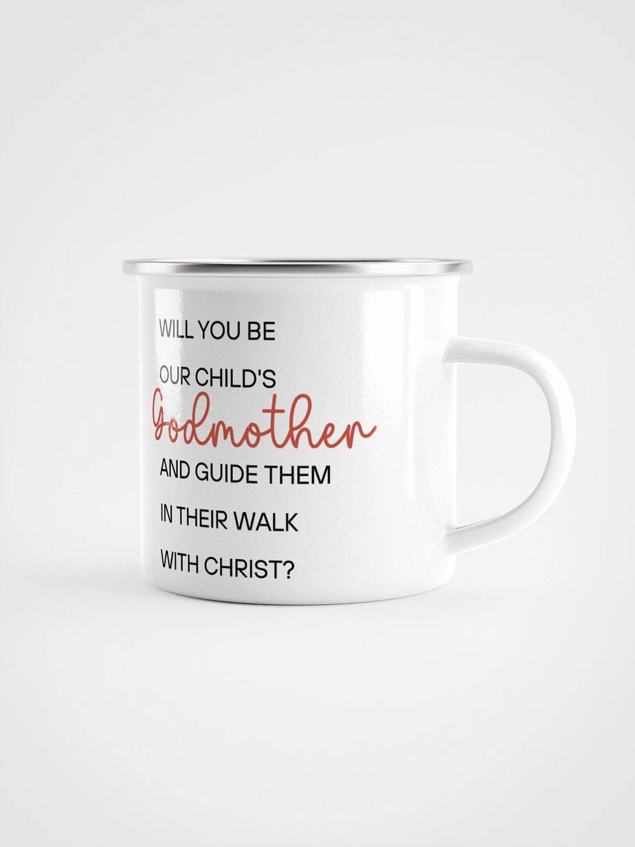 Wildflower godmother proposal Christian enamel mug with Bible verse - Camping gear Enamel Mug product image (5)