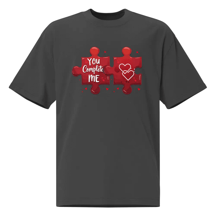 You Complete Me - Romantic Couples Puzzle Piece T-Shirt Design for Valentine's Day & Anniversary product image (1)