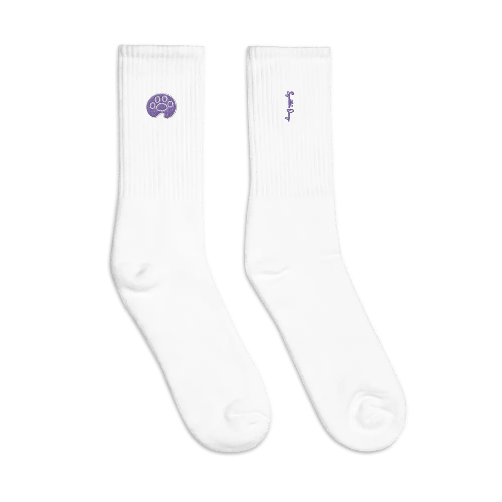 Squibble Design Paw Logo Embroidered Socks product image (3)