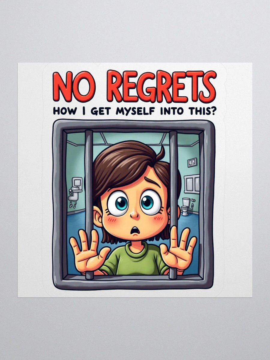 No Regrets Prison Bars Sticker product image (3)