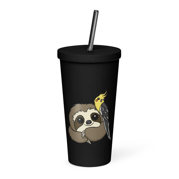 Insulated Tumbler with a Straw - Cockatiel product image (1)